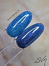 Гель лак для нігтів сітловідбиваючий (диско брокат) №32 яскраво - синій SVN 8мл, фото 2
