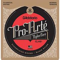 Нейлонові Струни Для Класичної Гітари D'Addario EJ49 Pro-Arte Classic Guitar Strings Black Nylon Normal Tension