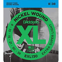 Струни Для Електрогітари D'Addario EXL130 Nickel Wound Extra Super Light Electric Strings 8/38