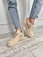 Кросівки унісекс Nike бежевого кольору. Демісезонні жіночі і чоловічі кросівки Найк. Стильні кроси., фото 3