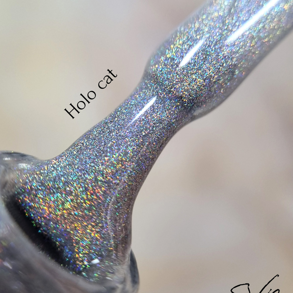 Гель лак котяче окоSVN HOLO Cat Eyes №01 голографік 10мл