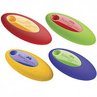 Ластик виниловый с пластиковым держателем Faber-Castell Oval eraser, Разноцветный