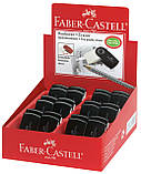 Гумка Faber-Castell Mini SLEEVE вініловий білий в чорному пГумкаовому чохлі, фото 5