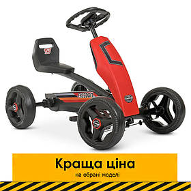 Дитячий карток Bambi kart M 4276E-3 Червоний | Педальна машинка веломобіль
