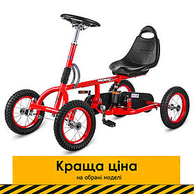 Дитячі картки (надувні колеса) Bambi kart M 1697-3-2 Червоний | Педальна машинка веломобіль