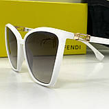 Жіночі сонцезахисні окуляри Fendi (0433) white, фото 5