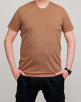 Чоловіча однотонна футболка, бежевого кольору
