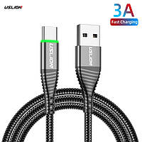 Кабель USB Type-C - USB (1m) 3.0 A Fast Charging дата-провод быстрой зарядки и передачи данных для телефона