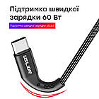 Кабель USB Type-C — USB Type-C (2m) 60 W PD Fast Charging дата-дрот швидкого заряджання передавання даних для, фото 3