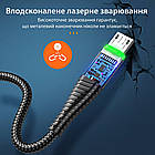 Кабель microUSB — USB (2m) 3.0 А Fast Charging дата-дрот швидкого заряджання передавання даних для телефона USLION, фото 6