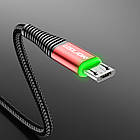 Кабель microUSB — USB (2m) 3.0 А Fast Charging дата-дрот швидкого заряджання передавання даних для телефона USLION, фото 2