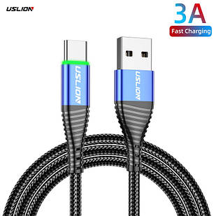 Кабель USB Type-C — USB (1m) 3.0 A Fast Charging дата-дрот швидкого заряджання та передавання даних для телефона