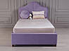 Ліжко дитяче м'яке MeBelle BABYSHELL 90х190 см односпальне з підйомним мех., лавандовий, бузковий велюр, фото 4