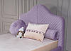 Ліжко дитяче м'яке MeBelle BABYSHELL 90х190 см односпальне з підйомним мех., лавандовий, бузковий велюр, фото 5