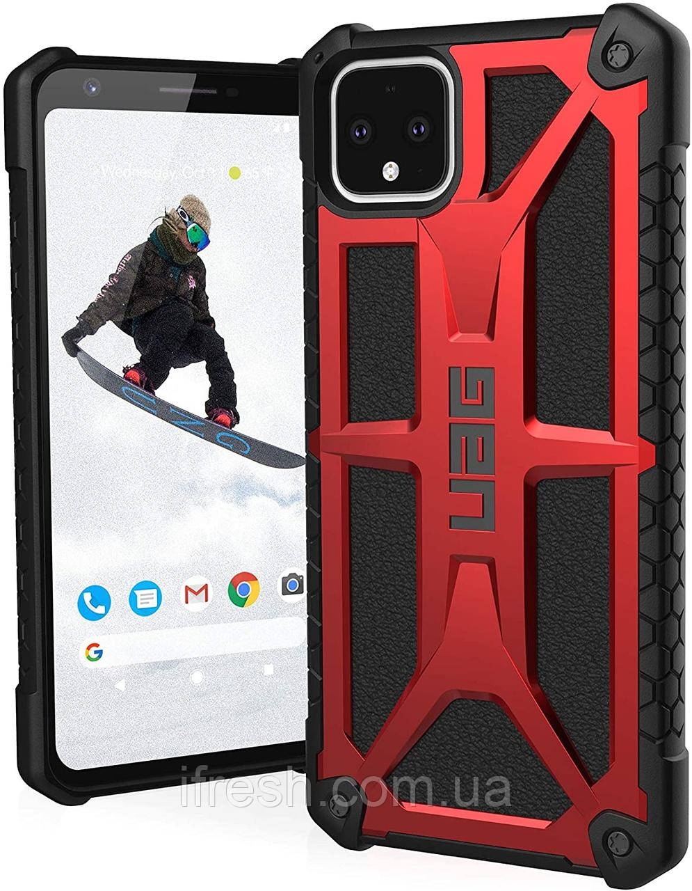 Чохол Urban Armor Gear (UAG) Google Pixel 4 XL — Monarch, Crimson (малиновий колір)