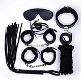 Набір для БДСМ, садо-мазо атрибутика, рожевий з чорним, фото 9
