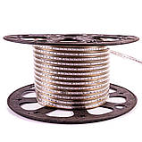 Світлодіодна стрічка 220V, 2835, 120 led/m, 8W, IP68, 720Lm, помаранчева, фото 2