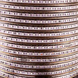 Світлодіодна стрічка 220V, 2835, 120 led/m, 8W, IP68, 720Lm, помаранчева, фото 3