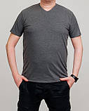 Чоловіча однотонна футболка, хакі кольору, фото 9