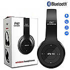 Бездротові навушники Bluetooth P47 + Подарунок Карта пам'яті на 64GB / Накладні навушники з MP3 плеєром, фото 9