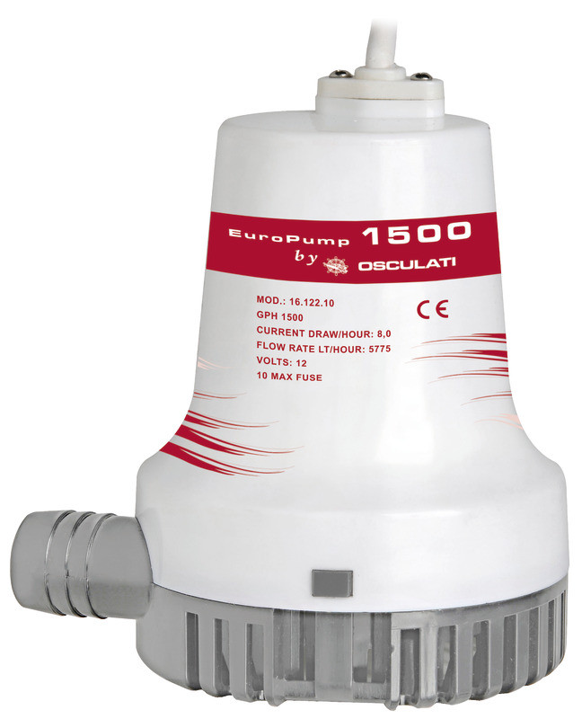 Помпа трюмна 1500GPH 12V Osculati 16.122.10