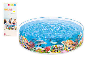 Каркасний басейн для дорослих і дітей Intex "Кораловий риф", розмір 244х46 см 58472