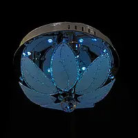 Люстра "торт" на 4 лампочки 30 см с LED подсветкой на пульте управления СветМира SM-1347/4