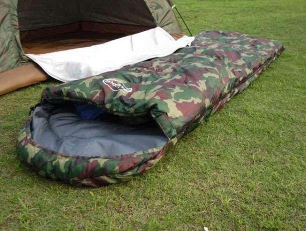 Спальник, зимовий, теплий, комуфляжний, спальний мішок, ковдра, до -30, з капюшоном, військовий, туристичний, фото 1