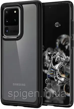 Чохол Spigen для Samsung Galaxy S20 Ultra — Ultra Hybrid, Matte Black, фото 1