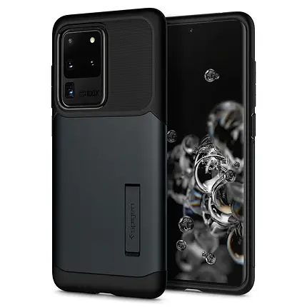 Чохол Spigen для Samsung Galaxy S20 Ultra — Slim Armor, Metal Slate, фото 1