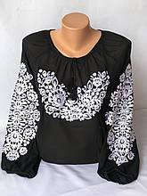 Шифонова Блуза жіноча з вишивкою 42-60