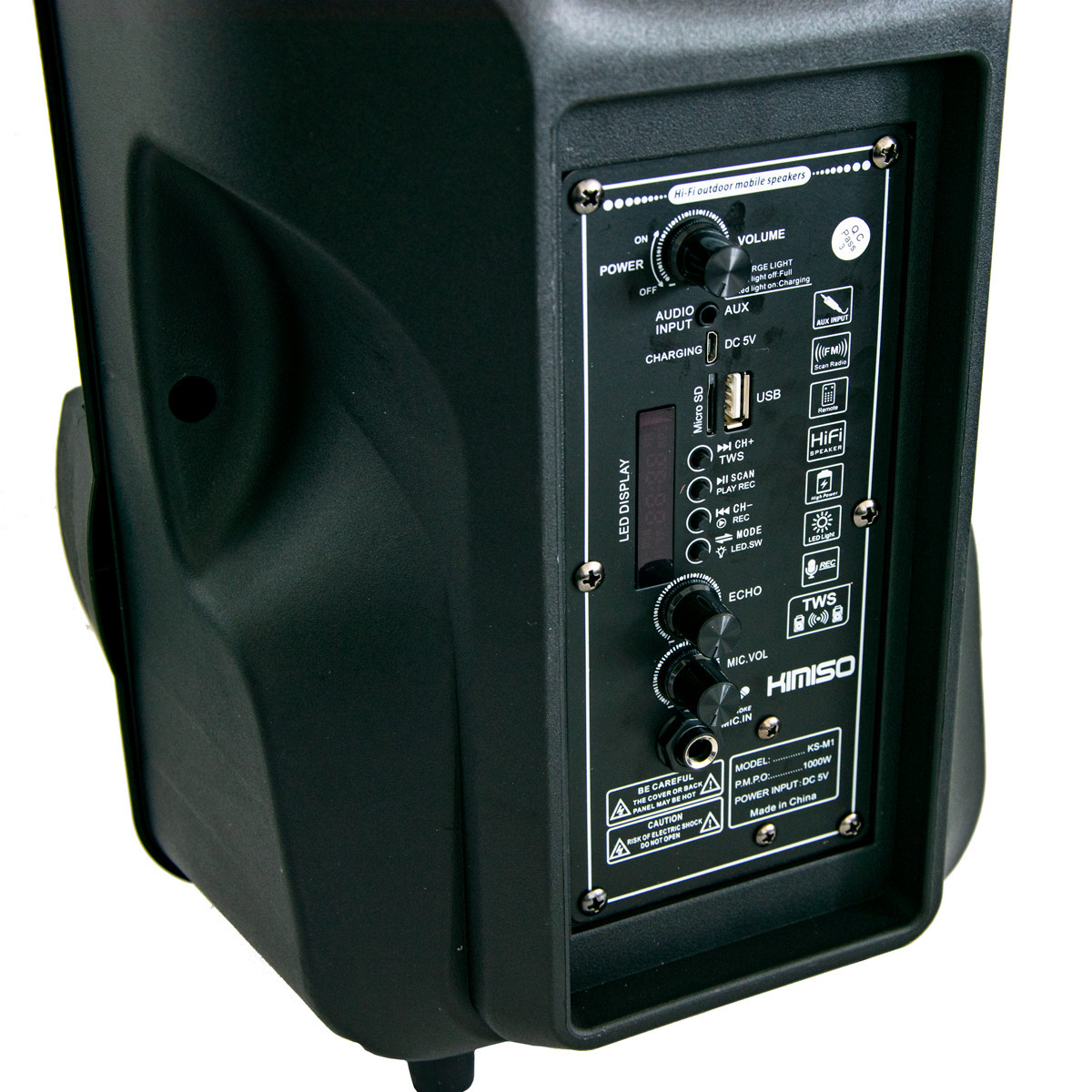 Музыкальная колонка блютуз с Kimiso KS-M1 FM колонка с подсветкой и микрофоном, Hi-Fi радио колонка (TO) - фото 4 - id-p1609924476