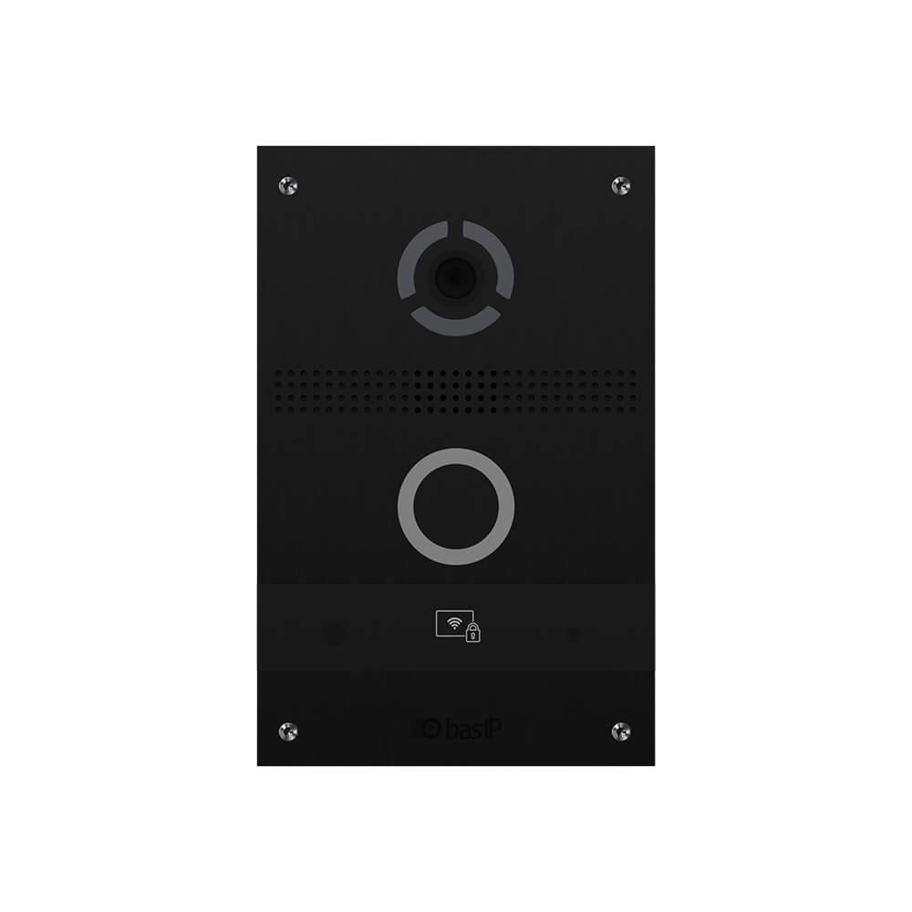 IP панель виклику Bas-IP AV-08FB black з розпізнаванням облич і зчитувачем UKEY