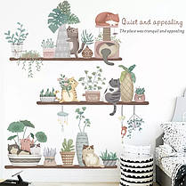 Вінілові наклейки Сімейство котів Lovely Cats (лист 60 х 90 см) Б471-3 FJ-AB, фото 3