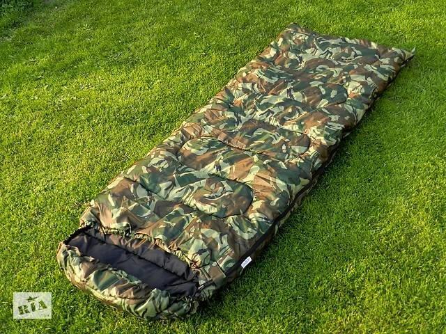 Спальний мішок, спальник, туристичний, с, капюшоном, ковдра, комуфляжний, рибальський, військовий, до -9 Код: 677, фото 1
