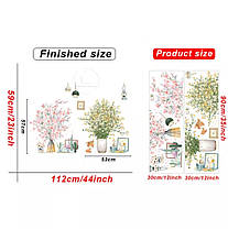 Вінілові наклейки Польові квіти собачка оленяк (лист 60 х 90 см) Б470-1 SR-AB, фото 2