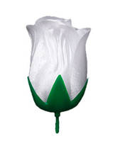 Бутон розы искусственный | Д = 4 см, В = 8,5 см | Цвет белый | Упаковка-100 шт