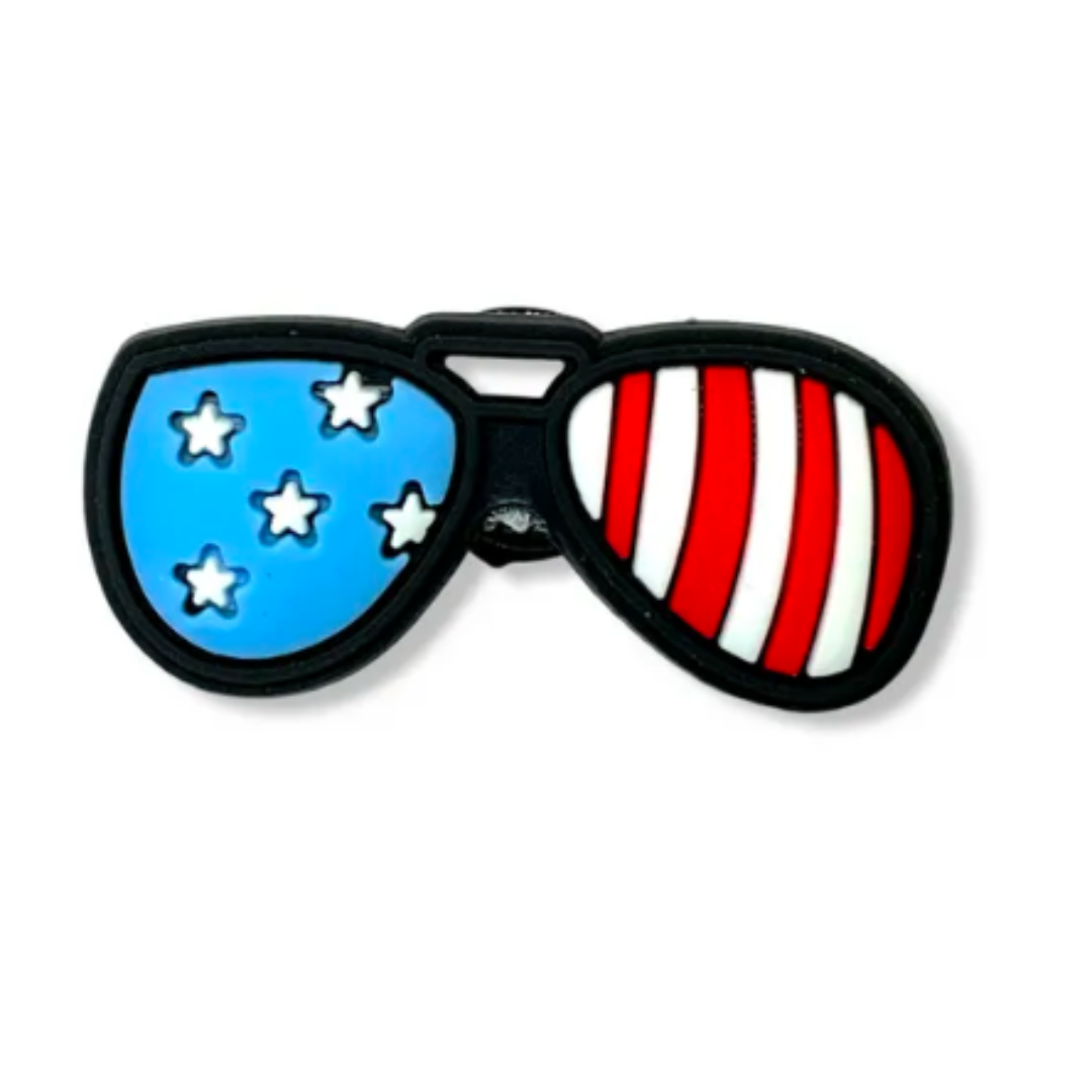 Джибітси прикраси для взуття кроксів сабо JIBBITZ USA glasses США окуляри № 86, фото 1