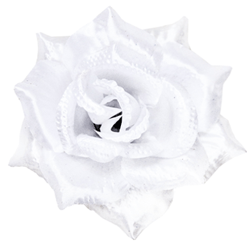 Троянда штучна |Д=15 см, В=8 см| Колір - білий | Упаковка-50 шт, фото 1