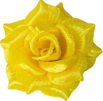 Троянда штучна |Д=15 см, В=8 см| Колір - жовтий | Упаковка-50 шт