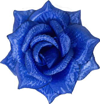 Троянда штучна |Д=15 см, В=8 см| Колір - синій | Упаковка-50 шт