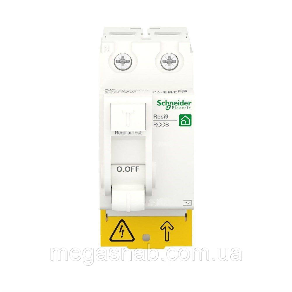 Диференційне реле (УЗО) Schneider 2 р 25А/10мА (RESI9 ), фото 1
