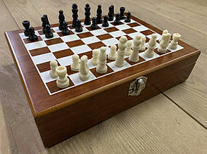 Гра настільна 2 в 1 Шахи, Покер 2518A в дерев'яній коробці, фото 2