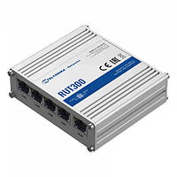 Маршрутизатор Teltonika RUT300 (RUT300000000) (industrial, 1xFE WAN, 4xFE LAN, MODBUS, 4 pin DC, IP30, ALU