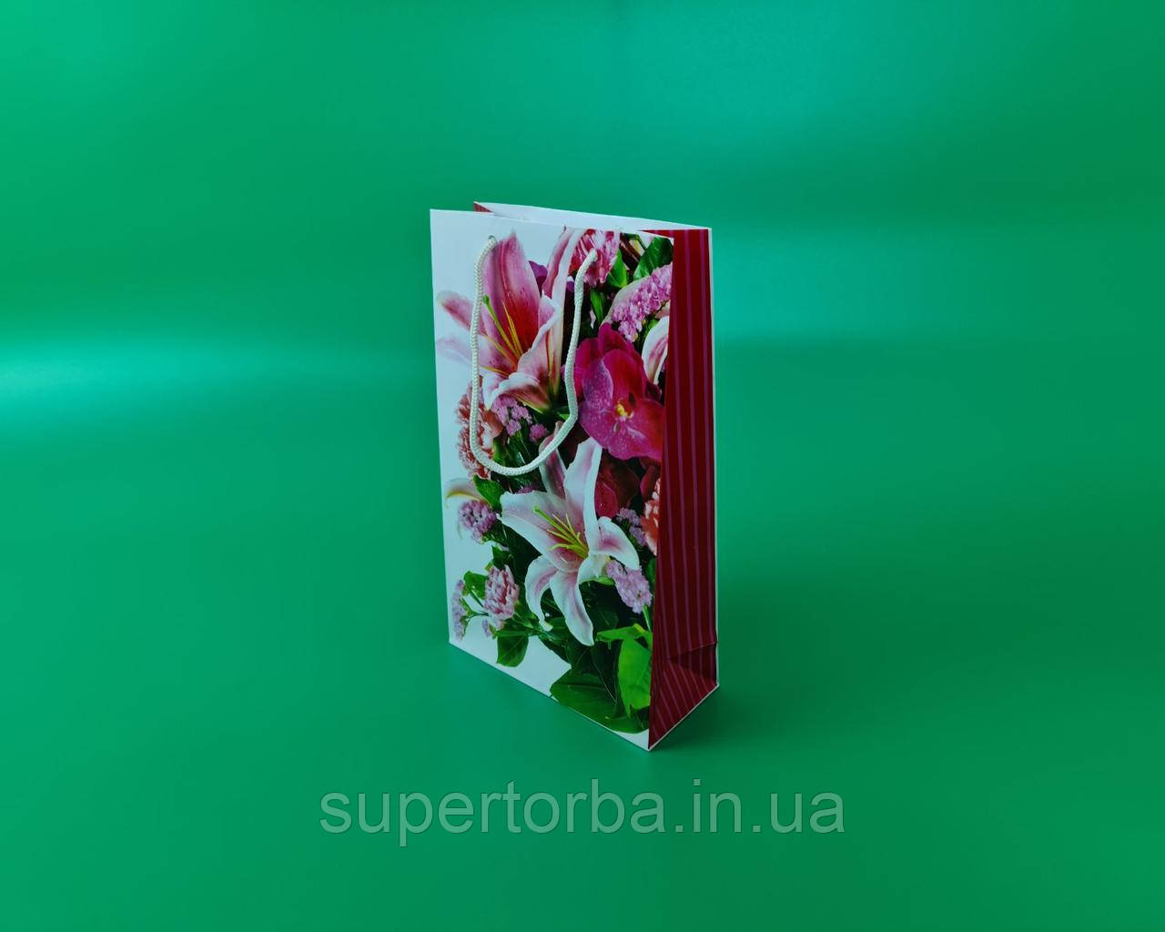 Паперовий пакет подарунковий Середній 17/26/8 (артSV-177) (12 шт.), фото 1