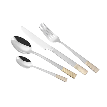 Набір столових приладів Maestro MR-1520G-24 з нержавіючої сталі на 6 персон | Фраже 24 предмети Маестро