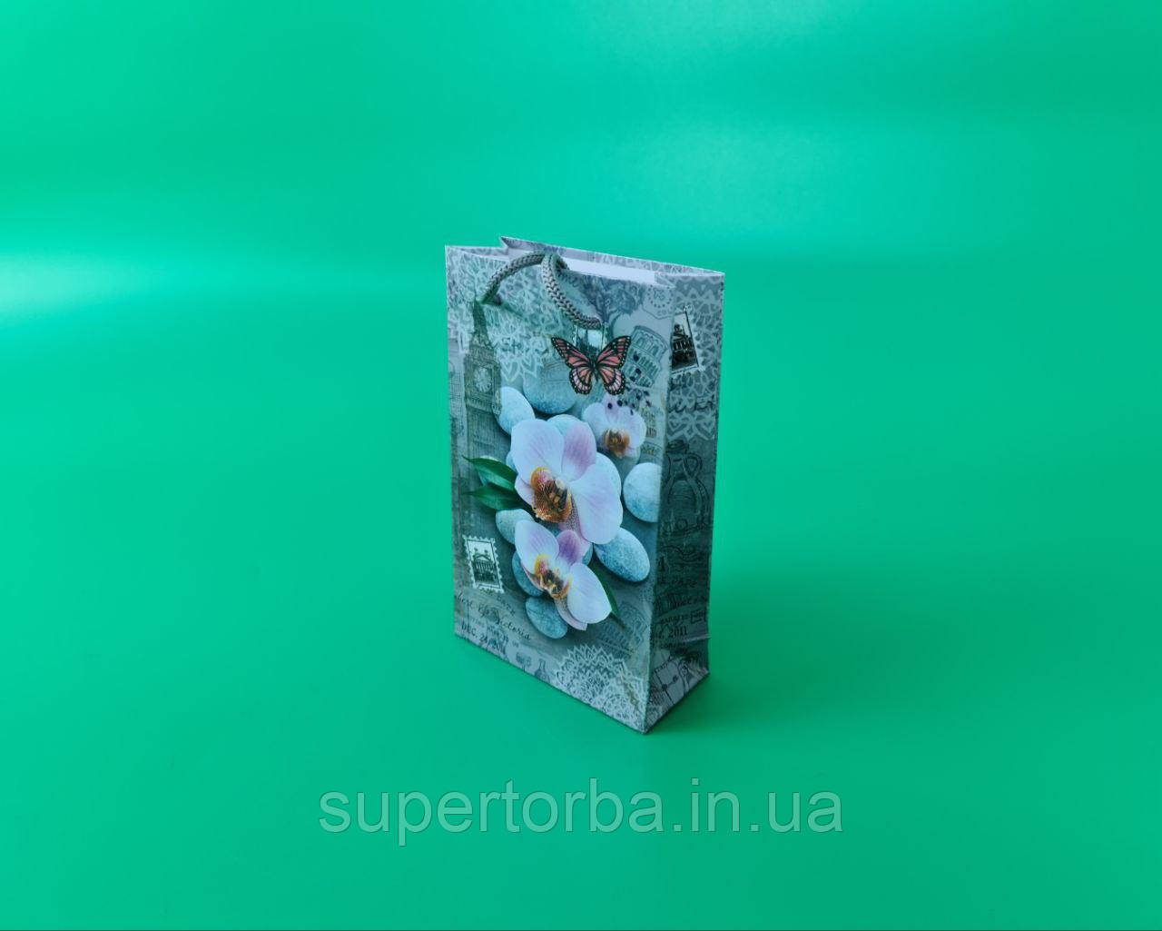 Пакет паперовий подарунковий малий розмір 11х18х5 12 шт./уп./уп., фото 1