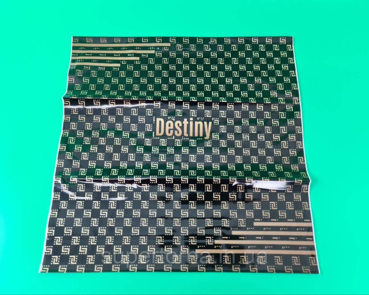 Поліетиленовий пакет з пластиковою ручкою "Дестіні" без ручки (10 шт), фото 1