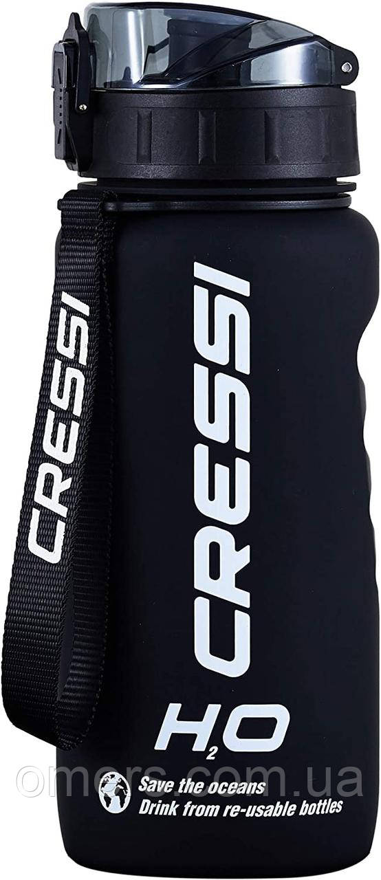 Матова термопляшка Cressi Water Bottle H20, чорна