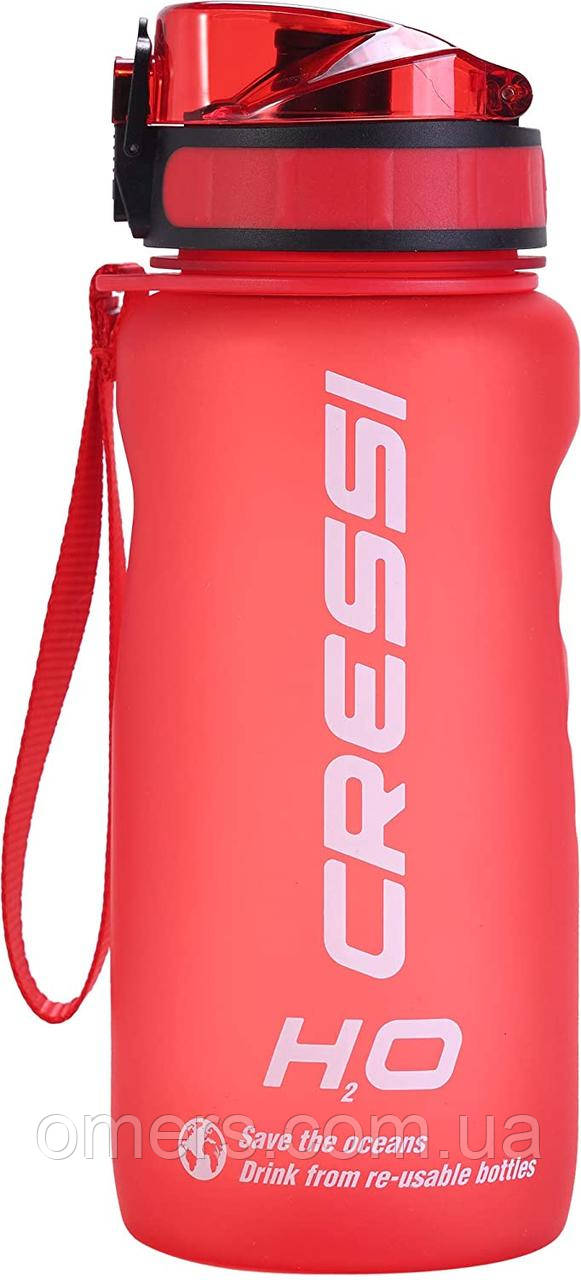 Матова термопляшка Cressi Water Bottle H20, червона